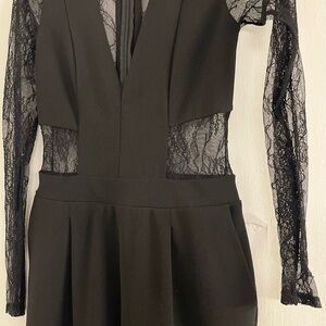 Express Black Lace Jumpsuit